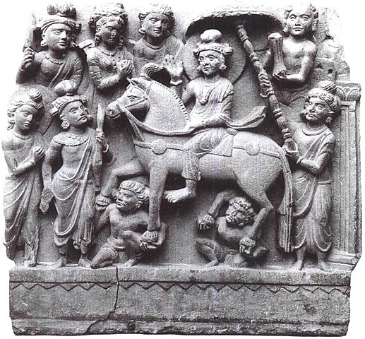 Gautama (Buda) abandonando su hogar