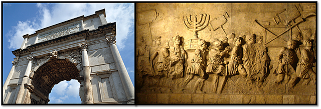 La procesión triunfal de Tito llevando los despojos del templo de Jerusalén