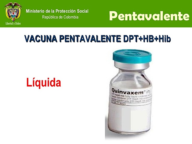 La vacuna pentavalente (DPT + HB + Hib)