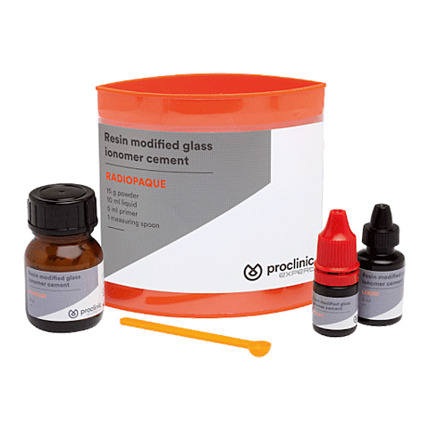 Ionómero de vidrio modificado con resina.