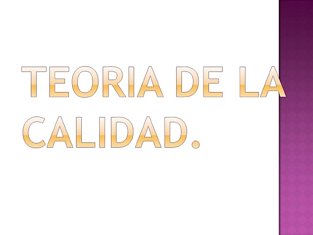 Teoria de calidad