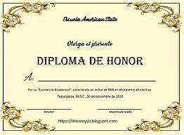 Primer diploma a fin de año