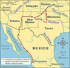 Francisco Vásquez de Coronado: His travels took him through northern Mexico and present-day Arizona and New Mexico