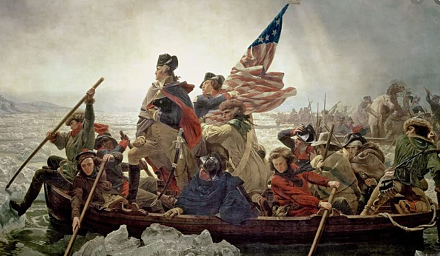 Washington crosses the Delaware.