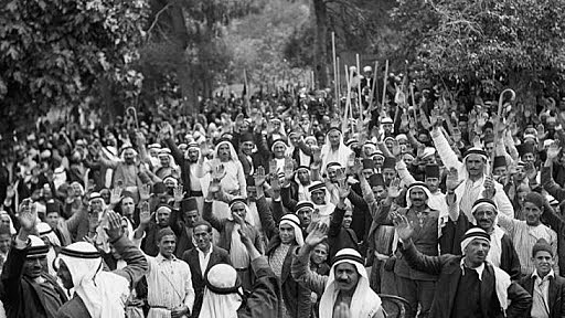 Arab revolt in Palestine.