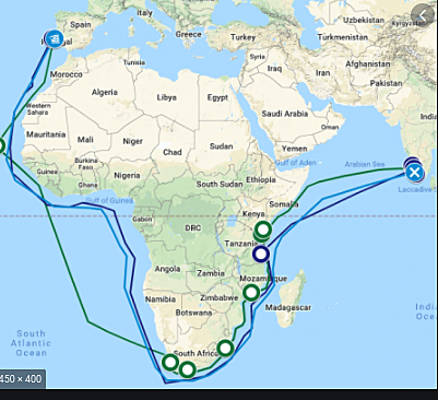 Vasco da Gama sailed to Africa