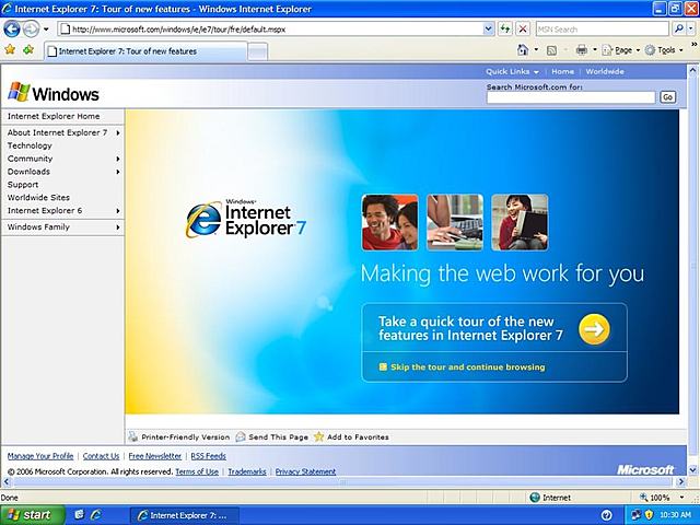 Internet Explorer regresa v7.0