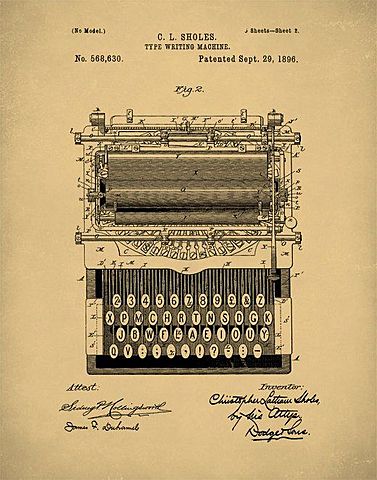 Se crea la primera máquina de escribir, por la compañía Remington.