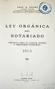 Ley Orgánica del Notariado y del Oficio de Escribano