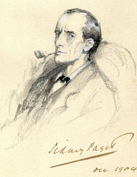 Sherlock Holmes features in Conan Doyle's first novel, A Study in Scarlet