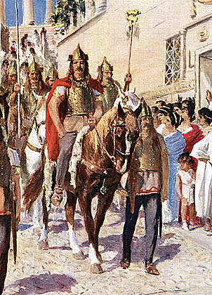 Alaric and his attacks to Rome