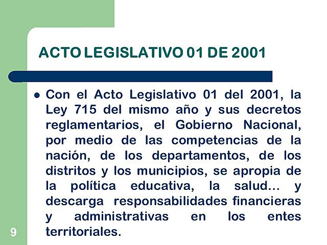 Acto Legislativo 01