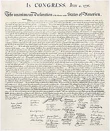 The declaration of independence