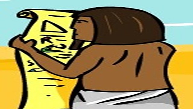 Ahmes escribe el papiro de Rhind