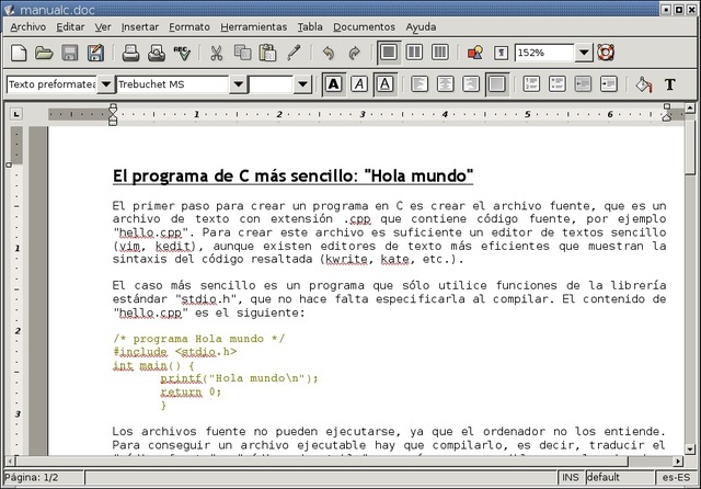 Procesador de texto.