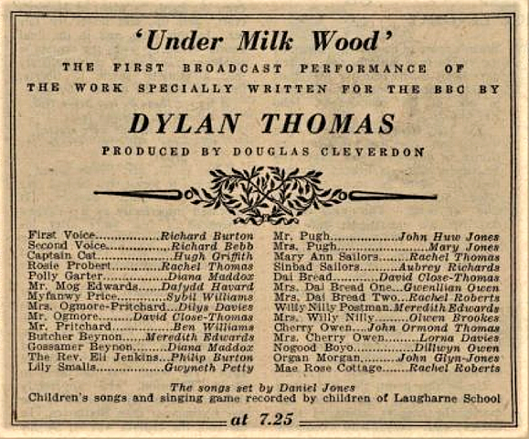 Dylan Thomas's Under Milk Wood - BBC radio