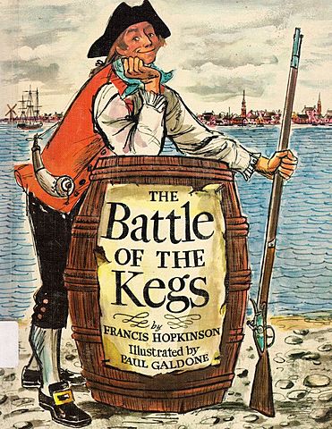Francis Hopkinson's popular ballad The Battle of the Kegs describes an ingenious American threat to the British navy