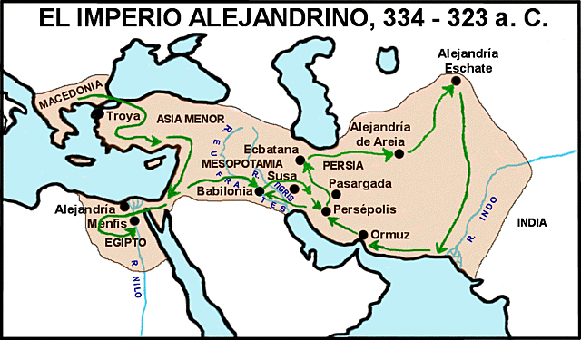 Alejandro Magno marcha hacia el continente asiático