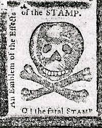 The introduction of the stamp act