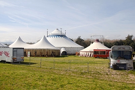 Actuo a una carpa de circ