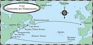 Giovanni de Verrazano hired by france.