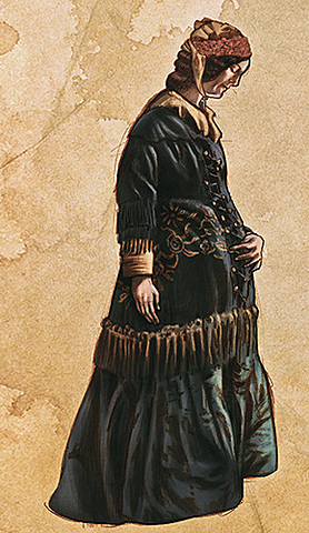 Vestido de maternidad 1860