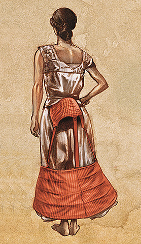 Camisola y polisón 1870 - 1875