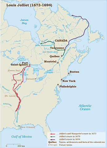 Louis Joliet, and a priest, Jacques Marquette-traveled the Mississippi River by canoe.
