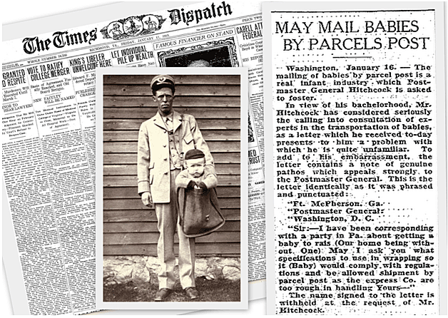 Cuando era legal enviar un bebé por correo