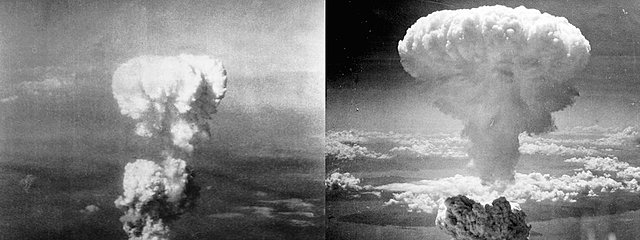 Explosió de les bombes atòmiques d'Hiroshima i Nagasaki.