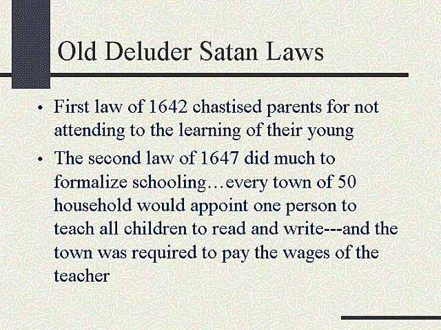 Old Deluder Satan Act