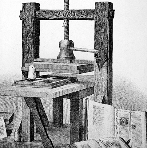 Johann Gutenberg Creates Printing Press