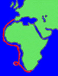 Dias made it around the tip of Africa.