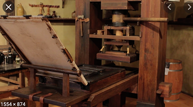 The printing press was invented