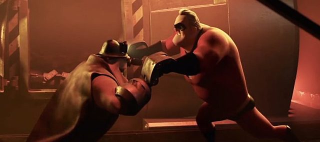 The Incredibles fight the underminer