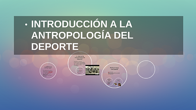 Introducción de la antropología del deporte