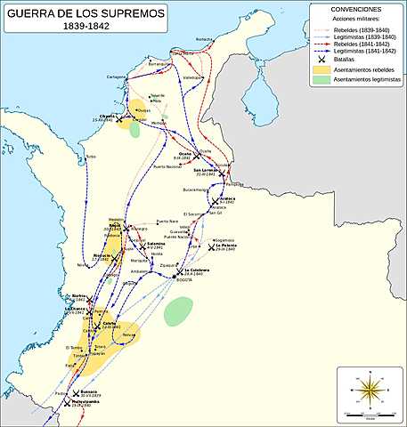 LA GUERRA DE LOS SUPREMOS O GUERRA DE LOS CONVENTOS