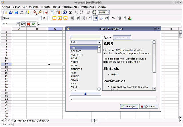 El primer full de càlcul