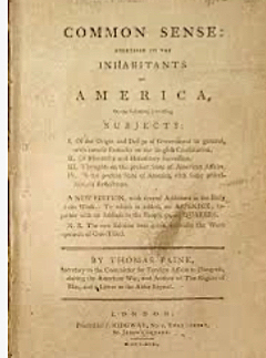 The publication of Common Sense 1776