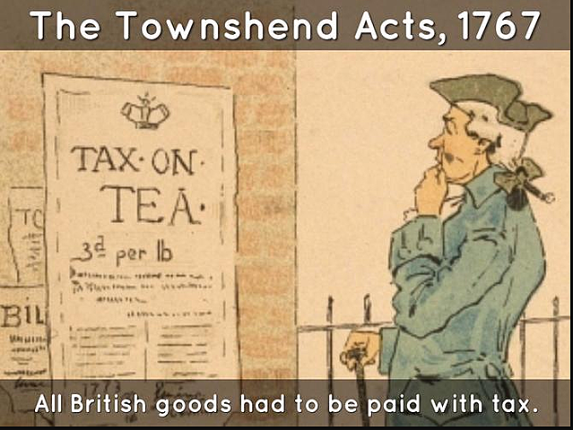 June 15–July 2, 1767: Townshend Acts