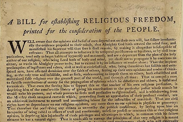 Virginia statute for religious freedom