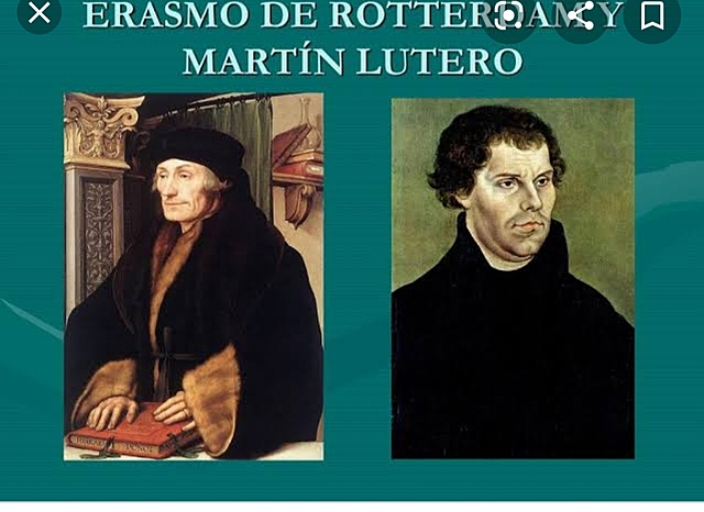 Erasmo de Rotterdam y Martín Lutero