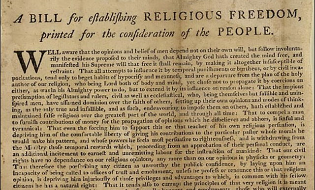 Virginia Statues for Religious Freedom