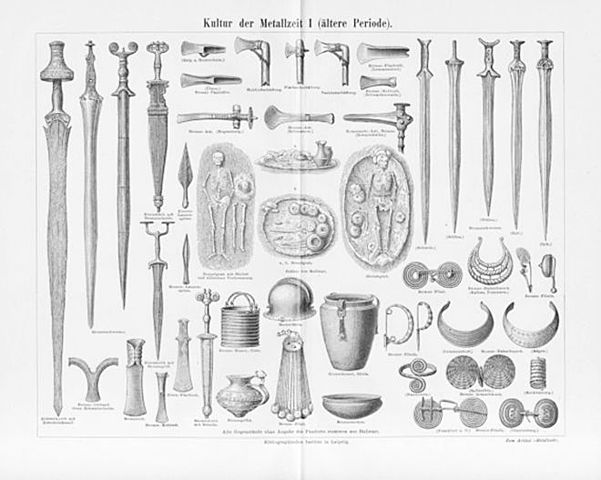 Las diferentes herramientas hechas en hierro