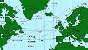 Henry Hudson: in 1607 when he was hired to find a shorter route to Asia from Europe through the Arctic Ocean