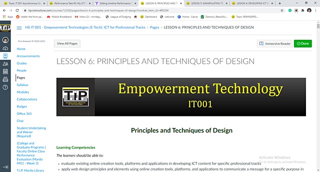 LESSON 6: PRINCIPLES AND TECHNIQUES OF DESIGN