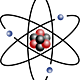 220px stylised atom with three bohr model orbits and stylised nucleus.svg