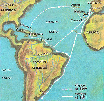 amerigo Vespucci- sailed for Spain