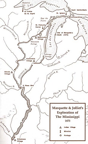 Louis Joliet, and a priest, Jacques Marquette- traveled the Mississippi River