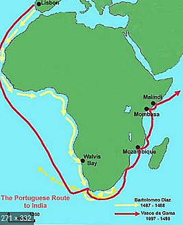 Bartolomeua Dias sailed for Portugal